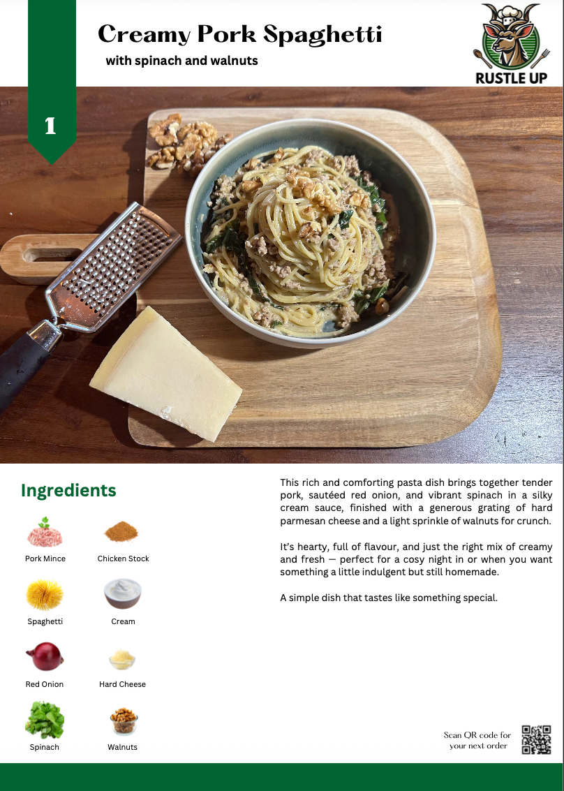 Creamy Pork Spaghetti